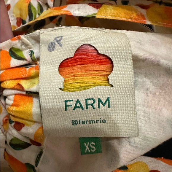 Farm Rio Cashew Ruffle Crossback Off White & Yellow Floral Maxi Dress - XS - Picture 2 of 13